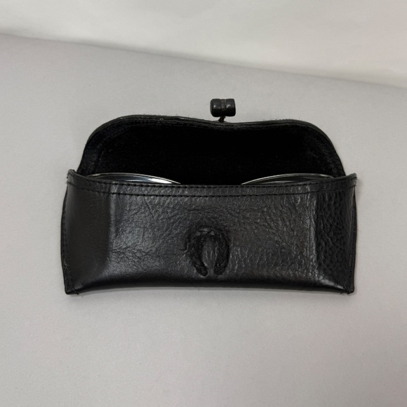 Frye Accessories - FRYE Black Leather Sunglass Case
